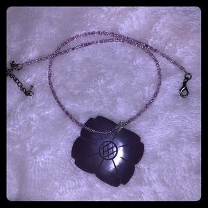Purple flower necklace